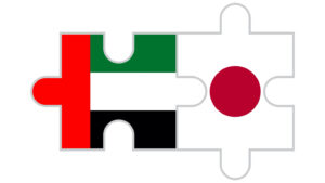 uaeと日本の国旗